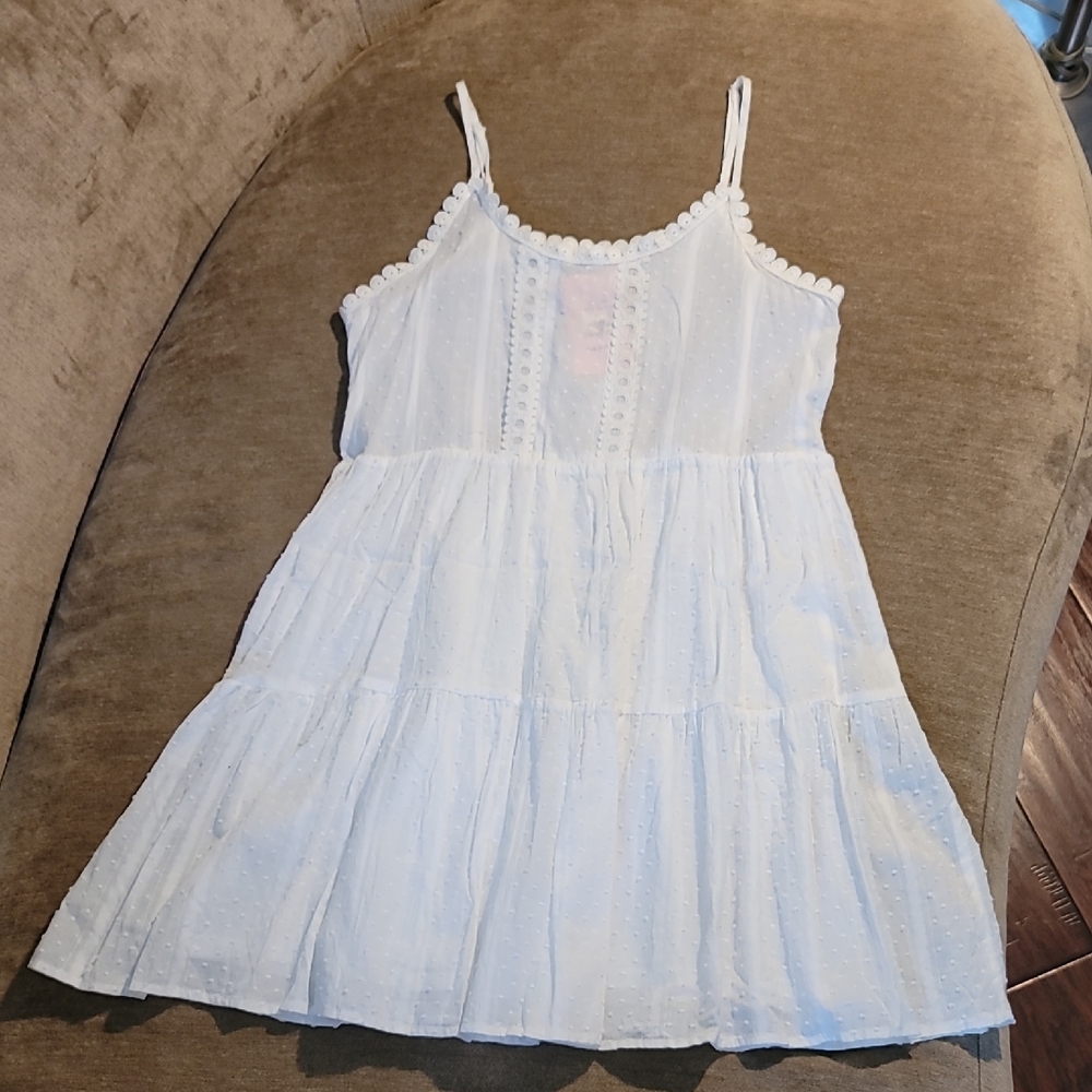 Blu Pepper White Cotton Sundress